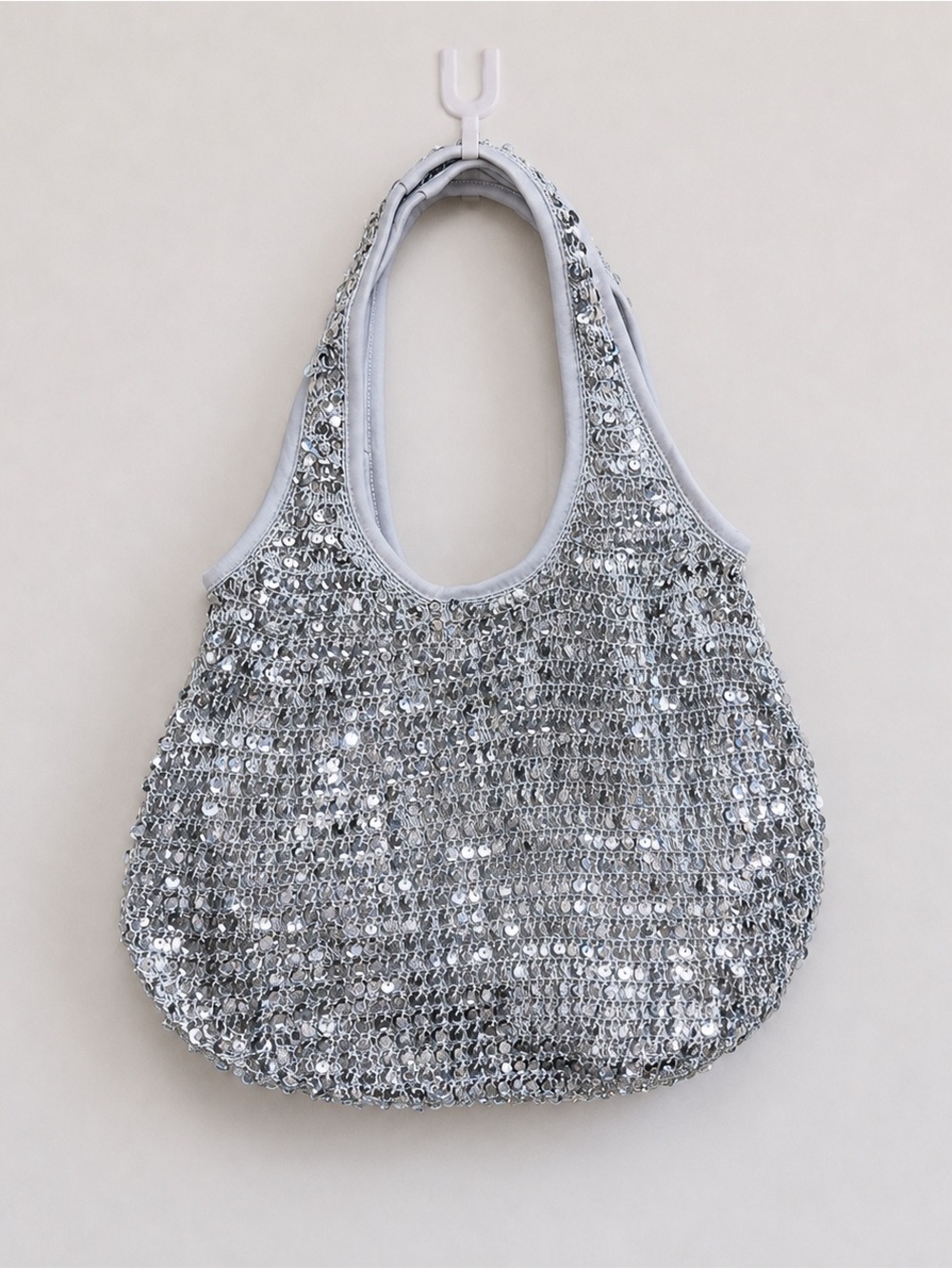 Y2K Sequin and Beaded Shoulder Bag